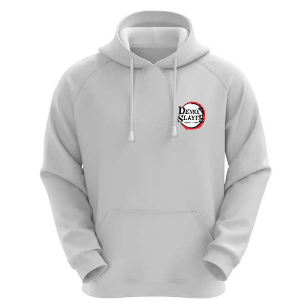 Demon Nezuko White Unisex Hoodie - Image 2